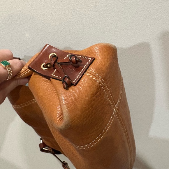 Y2K Dooney & Bourke East West Brown Medium Leather Shoulder Bag - Picture 12 of 15